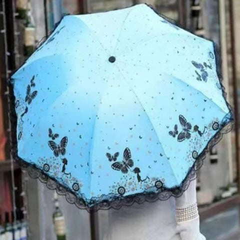 blue butterfly umbrella