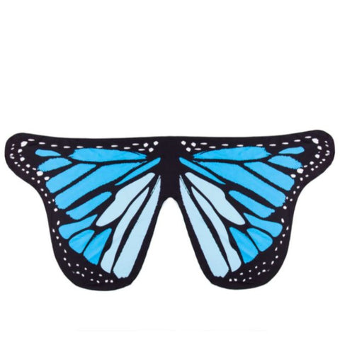 blue butterfly wing scarf