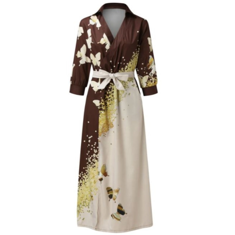 Brown Butterfly Dress
