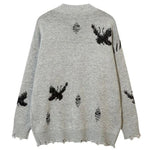butterfly embroidered sweater for women