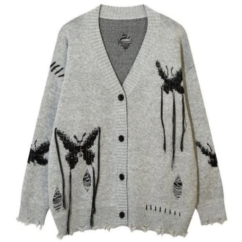 butterfly embroidered sweater