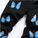 butterfly black jeans mens