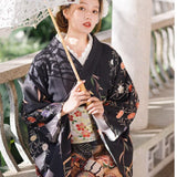 aesthetic butterfly kimono geisha