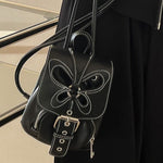 whimsical butterfly leather backpack