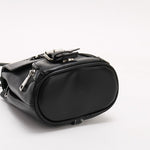 black butterfly leather backpack