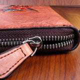 butterfly leather wallet for ladies