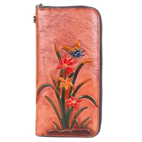 butterfly leather wallet