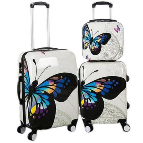butterfly suitcase set