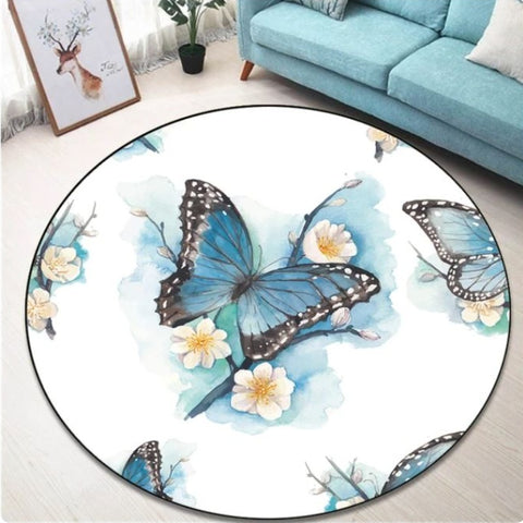 clematis butterfly rug