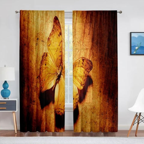 copper butterfly curtains