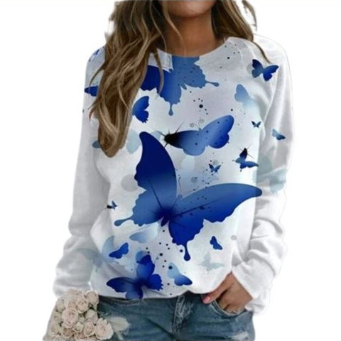 cornflower blue butterfly sweater
