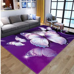darkorchid butterfly rug