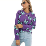 darkorchid butterfly sweater design