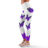 dark violet butterfly leggings