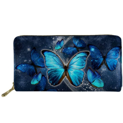 deep blue butterfly wallet