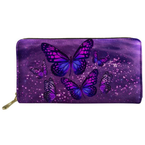deep purple butterfly wallet
