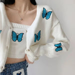 embroidered butterfly cardigan design