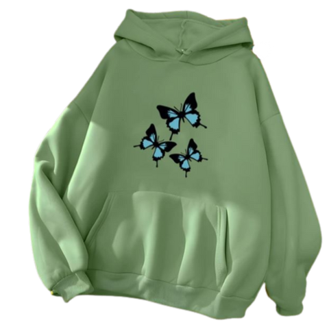 green butterfly sweater