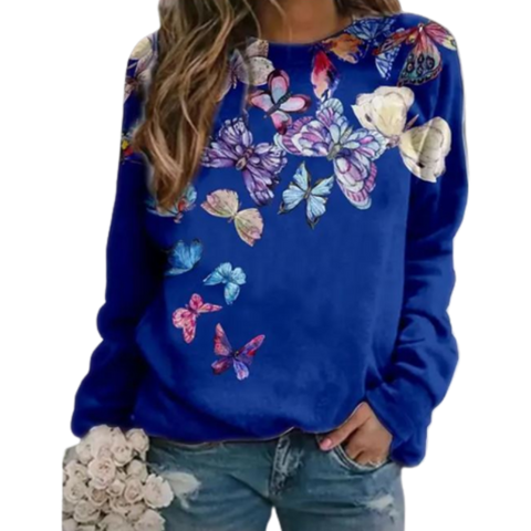 royal blue butterfly sweater