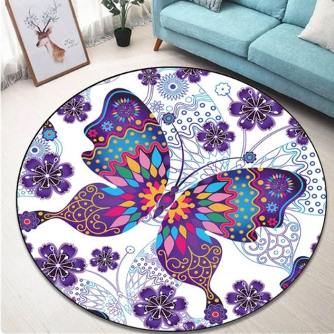 festive butterfly rug