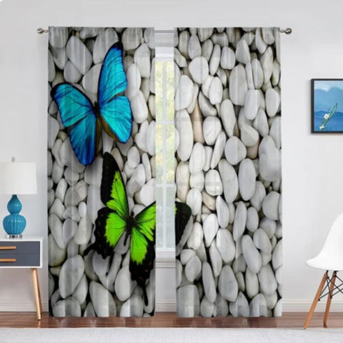 greenandblue butterfly curtains