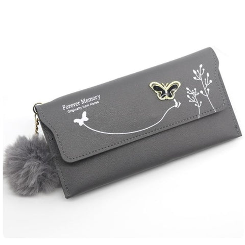 grey butterfly wallet