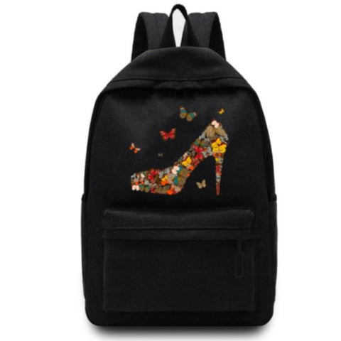 heeled butterfly backpack