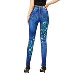 high waisted butterfly leggings back view