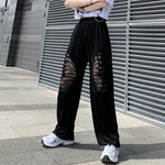 hollow butterfly streetwear pants design