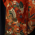 Peony and Butterfly Kimono Robe in polyester