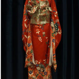 red Peony and Butterfly Kimono Robe