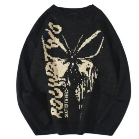 knitted butterfly sweater