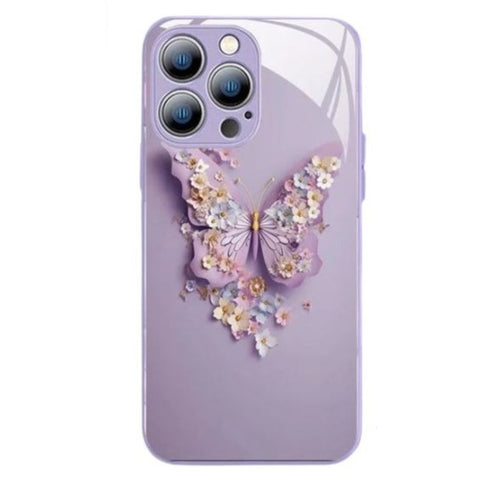 lavender butterfly phone case