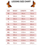  size chart for purple butterfly legging set