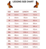 size chart for light pink butterfly leggings
