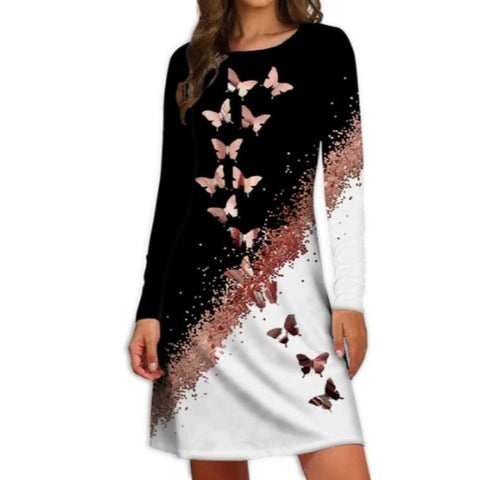 lightcoral butterfly dress