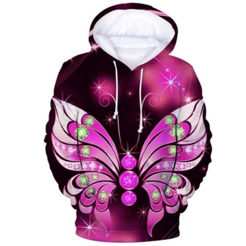 lightcoral butterfly hoodie
