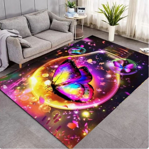illuminated butterfly rug