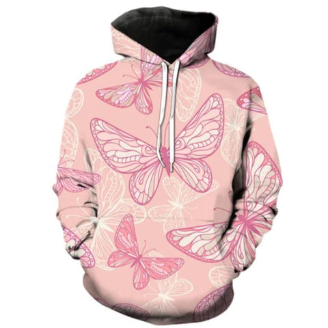 light pink butterfly sweatshirt