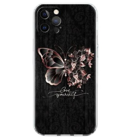 love yourself case butterfly phone case
