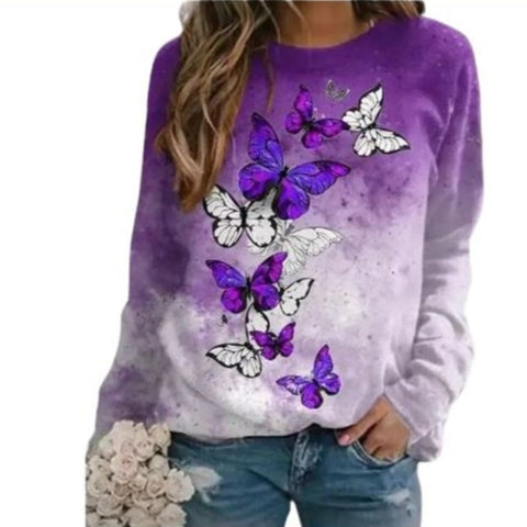 medium purple butterfly sweater
