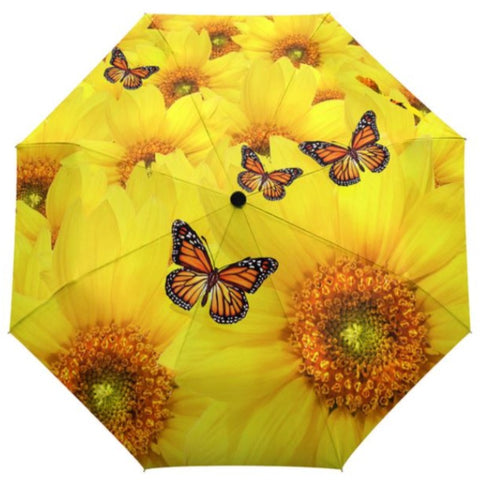 moanarch and sunflower butterfly umbrella