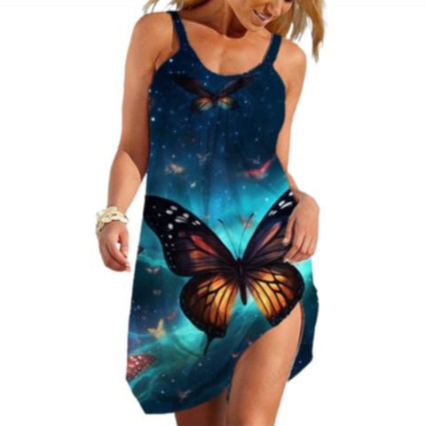 monarch butterfly suspender dress