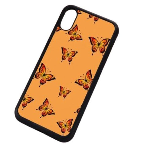 orange butterfly phone case