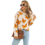 orange butterfly sweater design