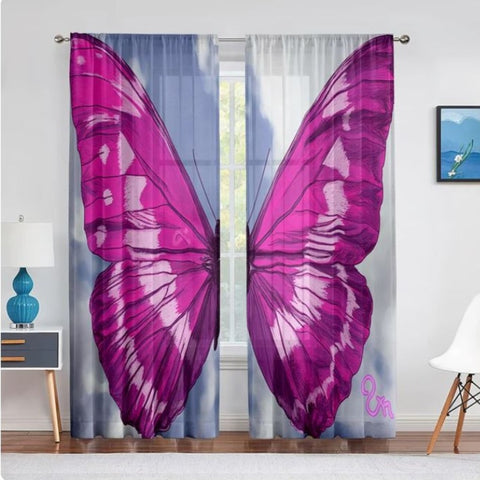 orchid butterfly curtains