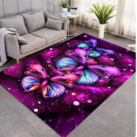 orchid butterfly rug