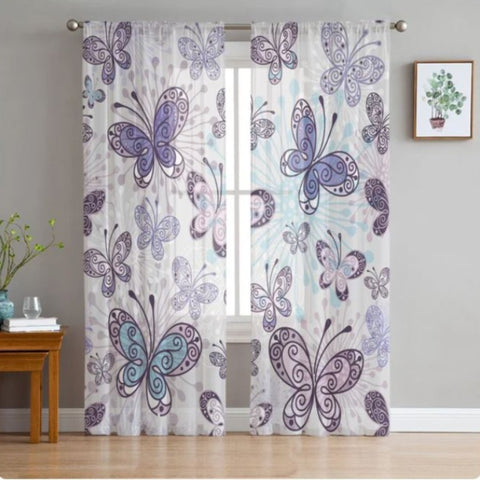 outline butterfly curtains