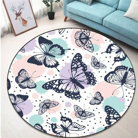 outline butterfly rug