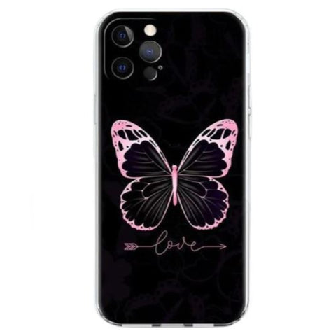 outline of monarch butterfly phone case